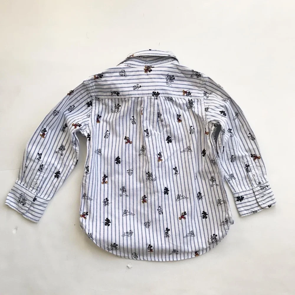 BABygap x Disney Mickey Mouse print button  down shirt EUC 2T